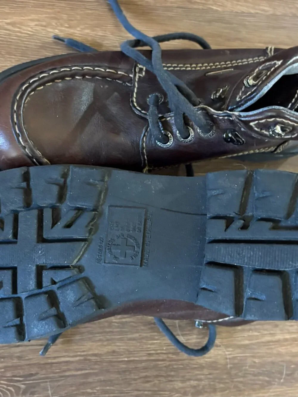 Dr. Martens 90s Brown Boots 9275 England Sz US 8 Y2K combat Ankle EUC
